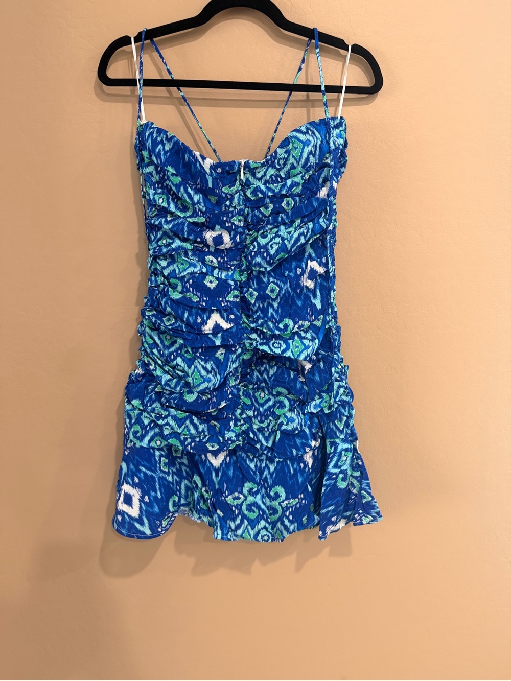 Mini ruffle halter dress